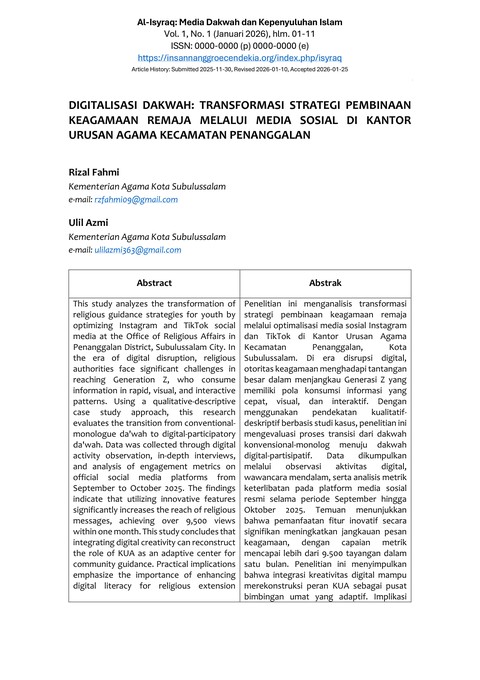 Al-Isyraq: Media Dakwah dan Kepenyuluhan Islam